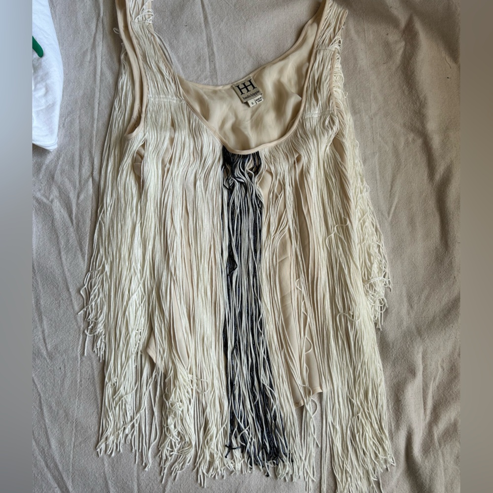 Haute Hippie Beaded Fringe Top. Vintage